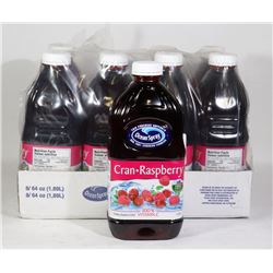 8 BOTTLES OF OCEAN SPRAY CRAN-RASPBERRY COCKTAIL
