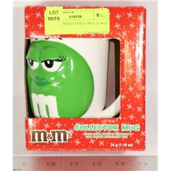 M & M'S GREEN COFFEE MUG IN BOX