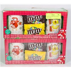 M & M'S 2 X CHRISTMAS COFFEE CUPS IN BOX