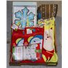 Image 1 : FLAT OF CHRISTMAS STOCKINGS AND OTHER DECORATIONS