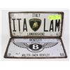 Image 1 : LAMBORGHINI & BENTLEY NOVELTY PLATES