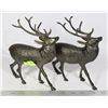 Image 1 : PAIR OF METAL ART REINDEER SCULPTURES