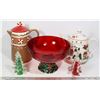 Image 1 : BOX OF CHRISTMAS ESTATE TABLE WARES