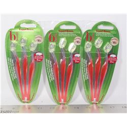 THREE 3 PACKS OF EXPERT BROWS COMPACT EYEBROW