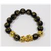 Image 1 : #199-BLACK OBSIDIAN PI XIU BRACELET 10mm/8"