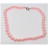 Image 1 : #7-PINK SEA SHELL PEARL NECKLACE 10mm/15"