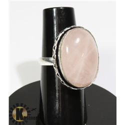 #16-ROSE QUARTZ RING SIZE 6
