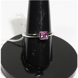 #113-PINK SAPPHIRE RING SIZE 7
