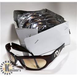 BOX OF BROWN CHANEL STYLED SUNGLASSES