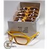 BOX OF DESIGNER YELLOW SUNGLASSES