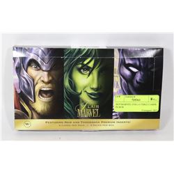 MARVEL COLLECTORS CARDS IN OPEN BOX