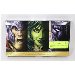 MARVEL COLLECTORS CARDS IN OPEN BOX