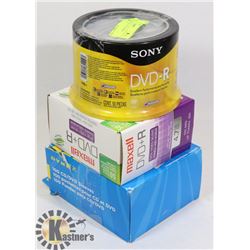 DVD'S (BLANK) & CD COVERS- LARGE BOX LOT