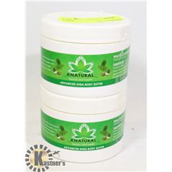 TWO TUBS OF KNATURAL ADVANCED SHEA BODY BUTTER