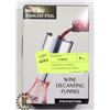 Image 1 : WINE DECANTING FUNNEL- "METALLA" STAINLESS STEEL