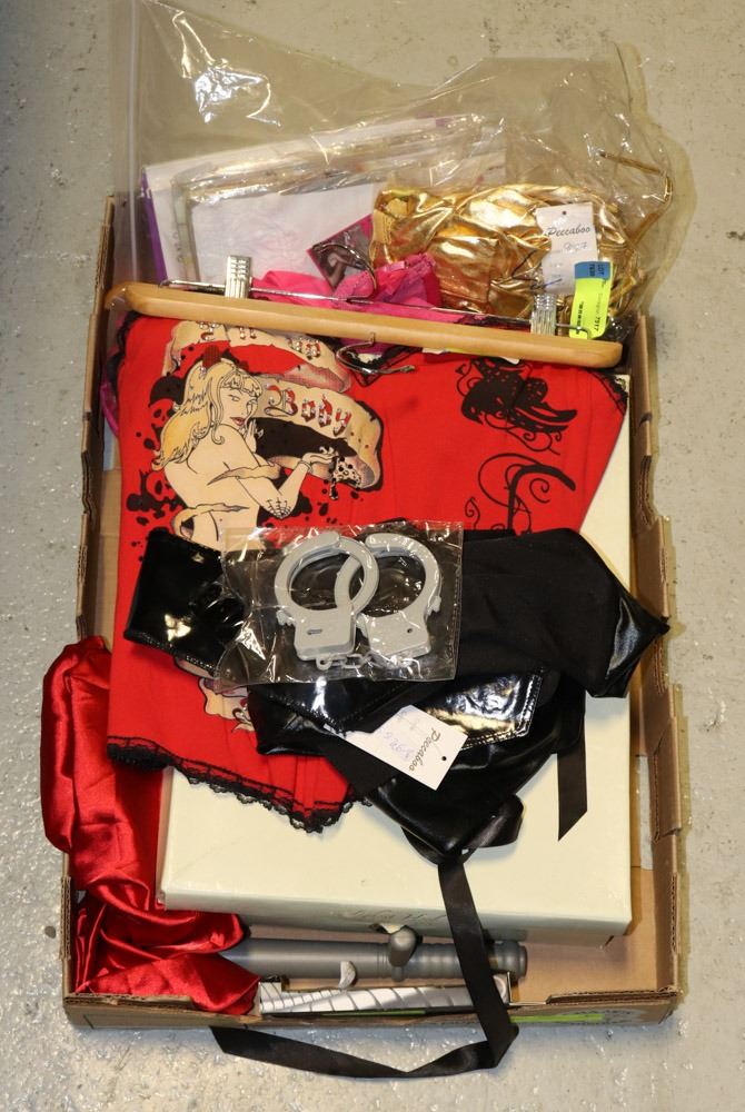 FLAT OF VARIOUS ADULT ONLY ITEMS