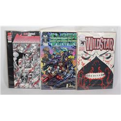 LOT OF THREE VINTAGE NO.1 COMICS