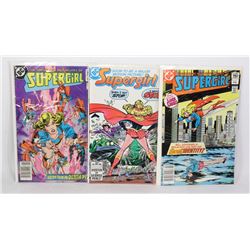LOT OF THREE VINTAGE SUPERGIRL COMICS