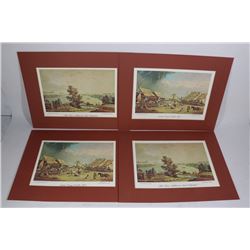 FLAT /W 4 PC. ART OF RED RIVER & INDIAN CAMPS