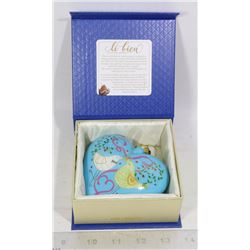 REVERSE HAND PAINTED CHRISTMAS ORNAMENT