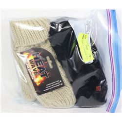 2PK LADIES  HEAT WAVE MITTENS