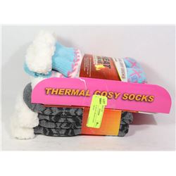 2PK LADIES  HEAT WAVE COZY SLIPPERS SOCKS