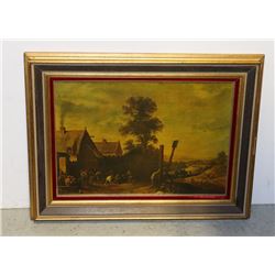 PROFESSIONALLY FRAMED VINTAGE PRINT (29.5" X 11"