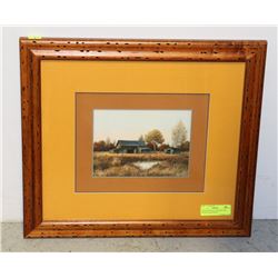 PROFESSIONALLY FRAMED ART SIGNED GENE SPECK.