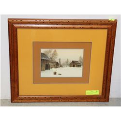 PROFESSIONALLY FRAMED ART SIGNED GENE SPECK.