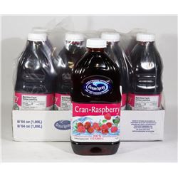 8 BOTTLES OF OCEAN SPRAY CRAN-RASPBERRY COCKTAIL