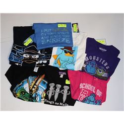 LOT OF 7 ASSORTED SIZE/ STYLE YOUTH T-SHIRTS