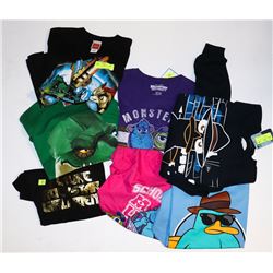 LOT OF 7 ASSORTED SIZE/ STYLE YOUTH T-SHIRTS