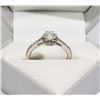 Image 1 : 43) 14KT WHITE GOLD DIAMOND RING. SIZE 5.5