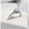 Image 2 : 43) 14KT WHITE GOLD DIAMOND RING. SIZE 5.5