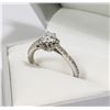 Image 3 : 43) 14KT WHITE GOLD DIAMOND RING. SIZE 5.5