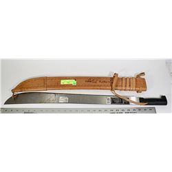 MACHETTE  WITH HAND MADE LEATHER CASE