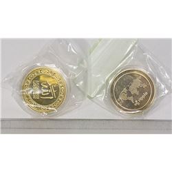 LOT OF 2 - COMMEMORATIVE TOKENS