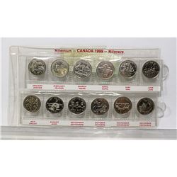 1999 CANADIAN QUARTER MILLENNIUM SET ALL MONTHS
