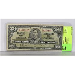 CAD 1937 $20 NOTE