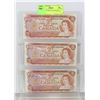 Image 1 : SET OF 3- $2 DOLLAR CANADIAN BILLS