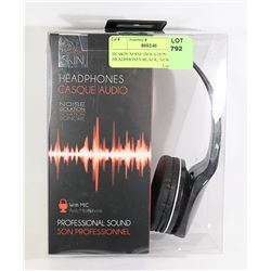 DJ SKIN NOISE ISOLATION HEADPHONES BLACK, NEW