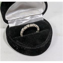 925 SILVER CIRCLE OF HEARTS RING WITH CUBIC
