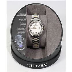 NEW CITIZEN ECO DRIVE SILOUETTE CRYSTAL WATCH