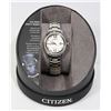 Image 1 : NEW CITIZEN ECO DRIVE SILOUETTE CRYSTAL WATCH
