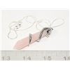 Image 1 : ROSE QUARTZ SNAKE WRAPPED CHAKRA PENDANT