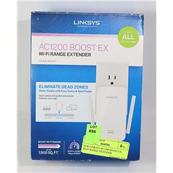 NEW LINKSYS AC1200 BOOST EX WI-FI RANGE EXTENDER