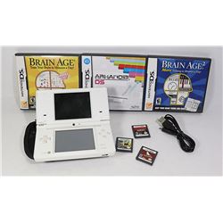 NINTENDO DS SYSTEM W/ 6 GAMES, CASE & CHARGER