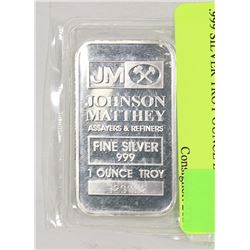 .999 SILVER TROY OUNCE BAR
