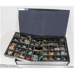 ESTATE 3 SECTION JEWELLERY ORGANIZER WITH CONTENTS