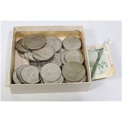 LOT OF 8 $1 AND 35 50 CENT COLLECTOR COINS